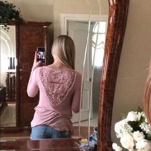 Light purple/pink long sleeve with back design